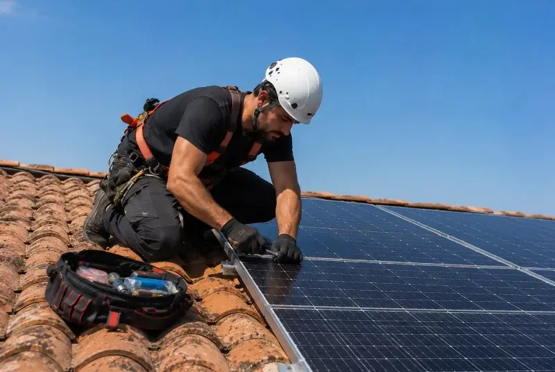 Maintenance et monitoring de panneaux solaires à Tesson