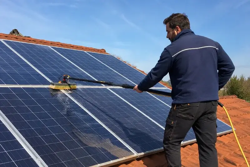 Nettoyage et entretien de panneaux solaires à Tesson